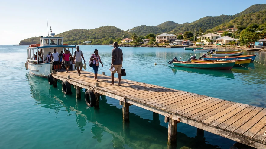 Hillsborough ferry terminal in Carriacou